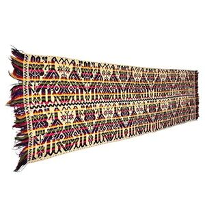 Hand-woven VTG Rug Runner Wall Hanging 16.5"x60" Colorful Indigenous Design